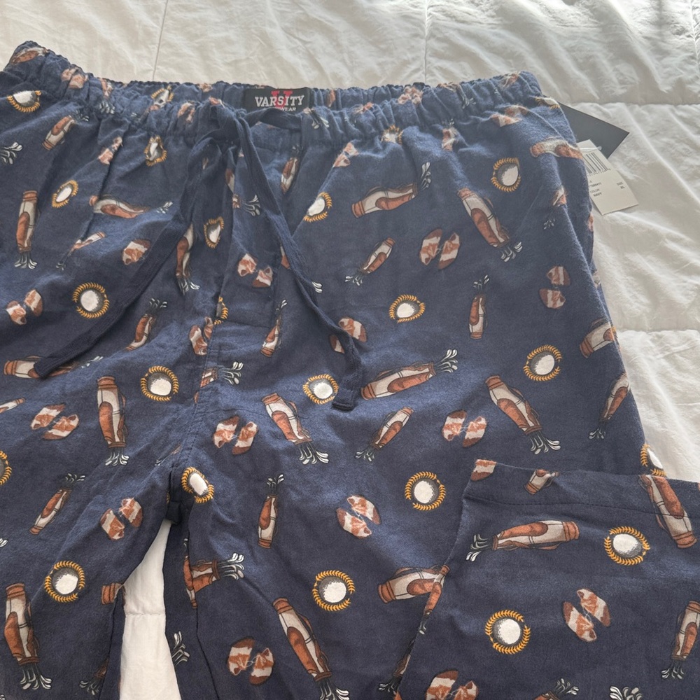 Varsity Blue Golf-Themed Lounge Pants